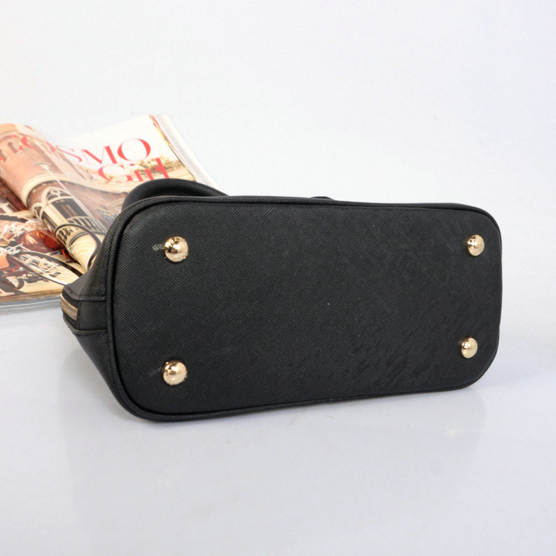 2014 Prada Saffiano Leather mini Two Handle Bag BN0826 black for sale - Click Image to Close